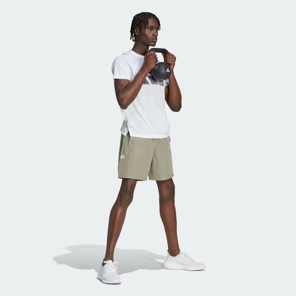 adidas Train Essentials Made To Be Remade Training Shorts 'Silver Pebble‎ Black'